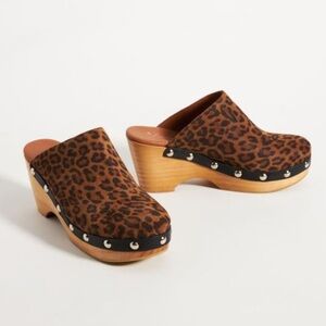 Anthropologie Animal Print Clog